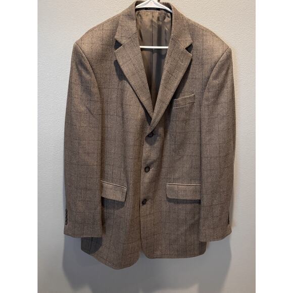 Oscar De La Renta Men's Sport Coat Jacket Size 42L Lambswool/Cashmere - Picture 1 of 5